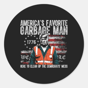 Trump Amerika's favoriete vuilnis Man Trump in Tra Ronde Sticker