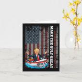 Trump Amerika's Golf maakt de Golf groot grappig Kaart (Gele Bloem)