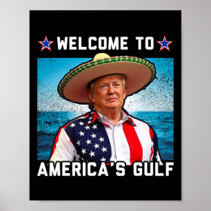 Trump Amerika's Golf Mexico President Trump Somber Poster