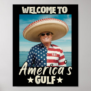 Trump Amerika's Golf Mexico President Trump Somber Poster