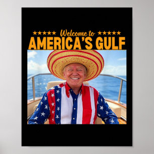 Trump Amerika's Golf Mexico President Trump Somber Poster
