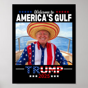 Trump Amerika's Golf Mexico President Trump Somber Poster