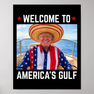 Trump Amerika's Golf Mexico President Trump Somber Poster