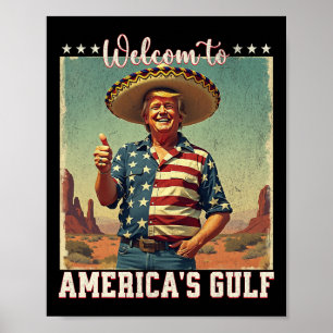Trump Amerika's Golf Mexico President Trump Somber Poster