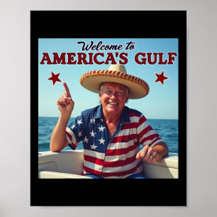 Trump Amerika's Golf Mexico President Trump Somber Poster