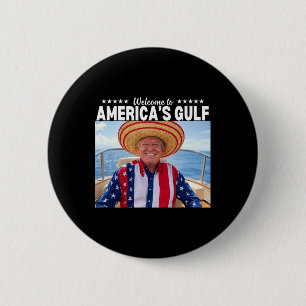 Trump Amerika's Golf Mexico President Trump Somber Ronde Button 5,7 Cm