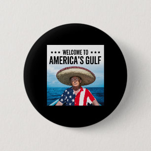 Trump Amerika's Golf Mexico President Trump Somber Ronde Button 5,7 Cm