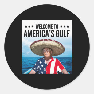 Trump Amerika's Golf Mexico President Trump Somber Ronde Sticker