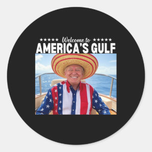 Trump Amerika's Golf Mexico President Trump Somber Ronde Sticker