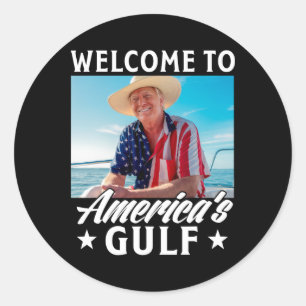 Trump Amerika's Golf Mexico President Trump Somber Ronde Sticker