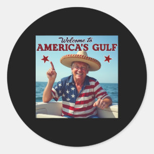 Trump Amerika's Golf Mexico President Trump Somber Ronde Sticker