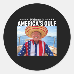 Trump Amerika's Golf Mexico President Trump Somber Ronde Sticker