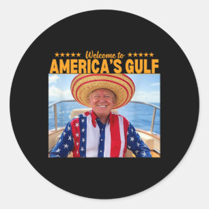 Trump Amerika's Golf Mexico President Trump Somber Ronde Sticker