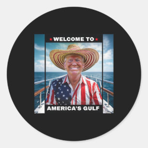 Trump Amerika's Golf Mexico President Trump Somber Ronde Sticker