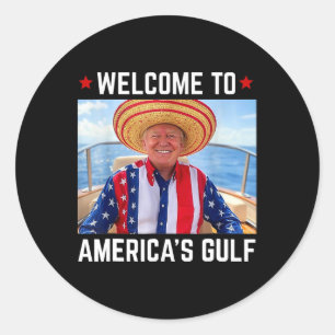 Trump Amerika's Golf Mexico President Trump Somber Ronde Sticker