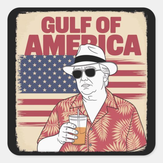 Trump Amerika's Golf Mexico President Trump Vierkante Sticker (Voorkant)