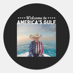 Trump Amerika's Golf van Mexico President Trump Bo Ronde Sticker