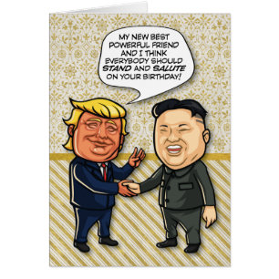 Trump and Kim "New Best Friend" Birthday Card