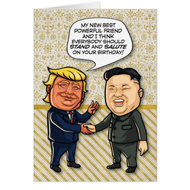 Trump and Kim "New Best Friend" Birthday Card (Voorkant)