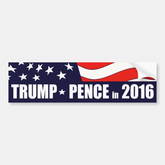 Trump and Pence in 2016 Bumpersticker (Voorkant)