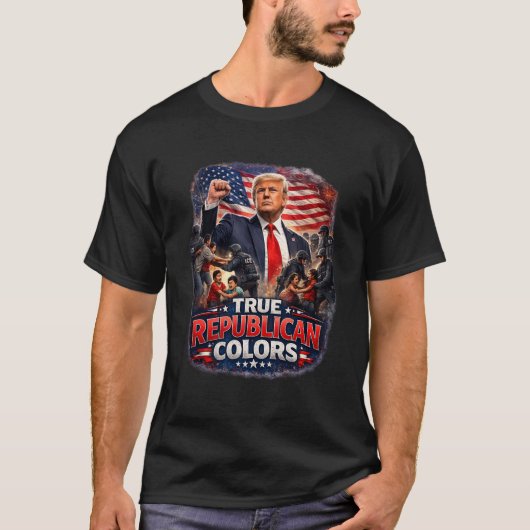 Trump and True Republican Colors T-shirt (Voorkant)