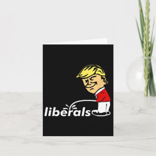 Trump anti-liberale Donald Trump pissen op liberaa Kaart