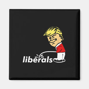 Trump anti-liberale Donald Trump pissen op liberaa Magneet