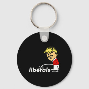 Trump anti-liberale Donald Trump pissen op liberaa Sleutelhanger
