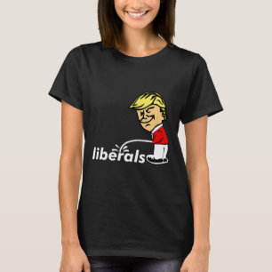 Trump anti-liberale Donald Trump pissen op liberaa T-shirt