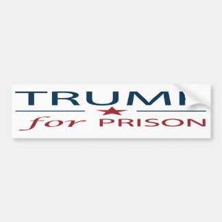 Trump anti-trump politieke slogan gevangenis bumpersticker