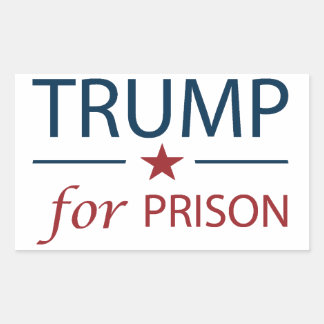 Trump anti-trump politieke slogan gevangenis rechthoekige sticker