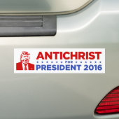 TRUMP ANTICHRIST voor PRESIDENT 2016 Bumpersticker (Op auto)