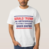 Trump: Antichrist's Intellectueel Uitgedaagd Bro T-shirt (Voorkant)