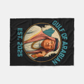 Trump Arabische Golf 2025 Grappig Trump Golf van A Fleece Deken (Voorkant (Horizontaal))