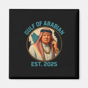 Trump Arabische Golf 2025 Grappig Trump Golf van A Magneet