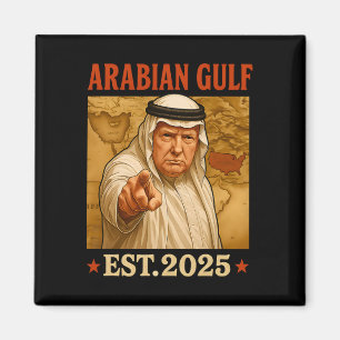 Trump Arabische Golf 2025 Grappig Trump Golf van A Magneet