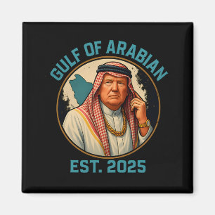 Trump Arabische Golf 2025 Grappig Trump Golf van A Magneet