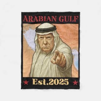 Trump Arabische Golf 2025 - Grappig Trump Golf van Fleece Deken