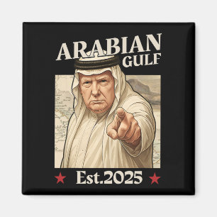 Trump Arabische Golf 2025 - Grappig Trump Golf van Magneet