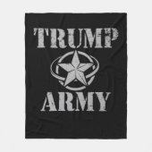Trump Army 47e Amerikaanse President  Retro Fleece Deken (Voorkant)