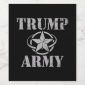 Trump Army 47e Amerikaanse President Retro Wijn Etiket (Enkel label)