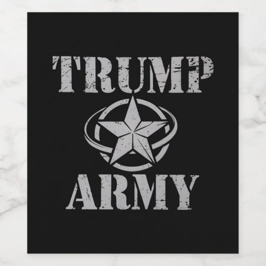 Trump Army 47e Amerikaanse President  Retro Wijn Etiket (Enkel label)