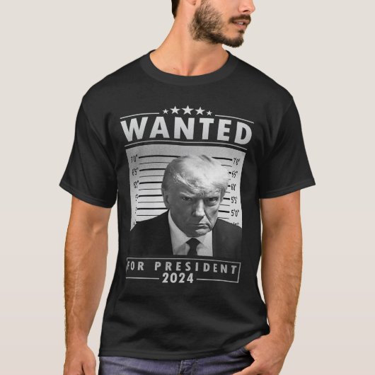 Trump arrestatie mugshot T-shirt (Voorkant)