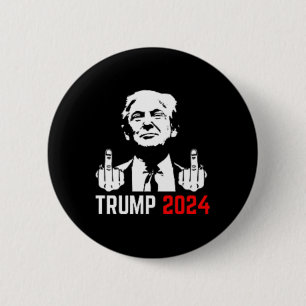 Trump arresteer deze vingers 2024 Amerika VS Flagf Ronde Button 5,7 Cm