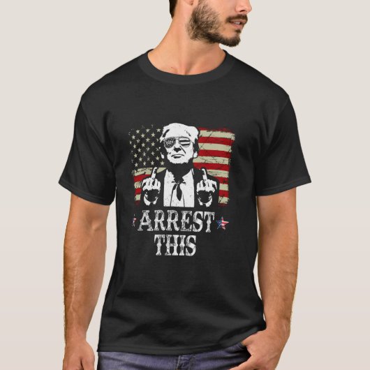 Trump arresteert deze grappige Trump 2024 veroorde T-shirt (Voorkant)