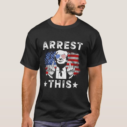 Trump arresteert deze grappige Trump 2024 veroorde T-shirt (Voorkant)