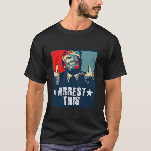 Trump arresteert deze grappige Trump 2024 veroorde T-shirt (Voorkant)