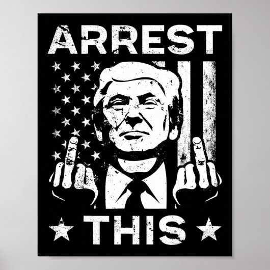Trump arresteert deze vingers verkiezingen 2024 poster (Voorkant)