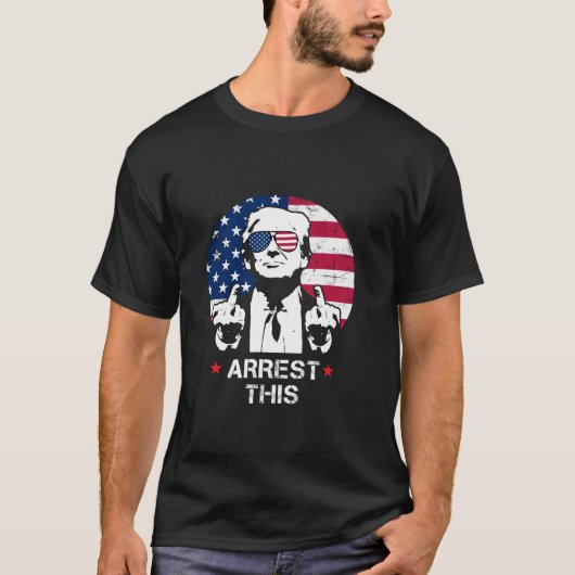 Trump arresteert dit grappige Trump 2024 T-Shirt (Voorkant)