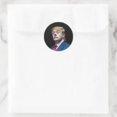 Trump as a Joker Clown Ronde Sticker (Tas)